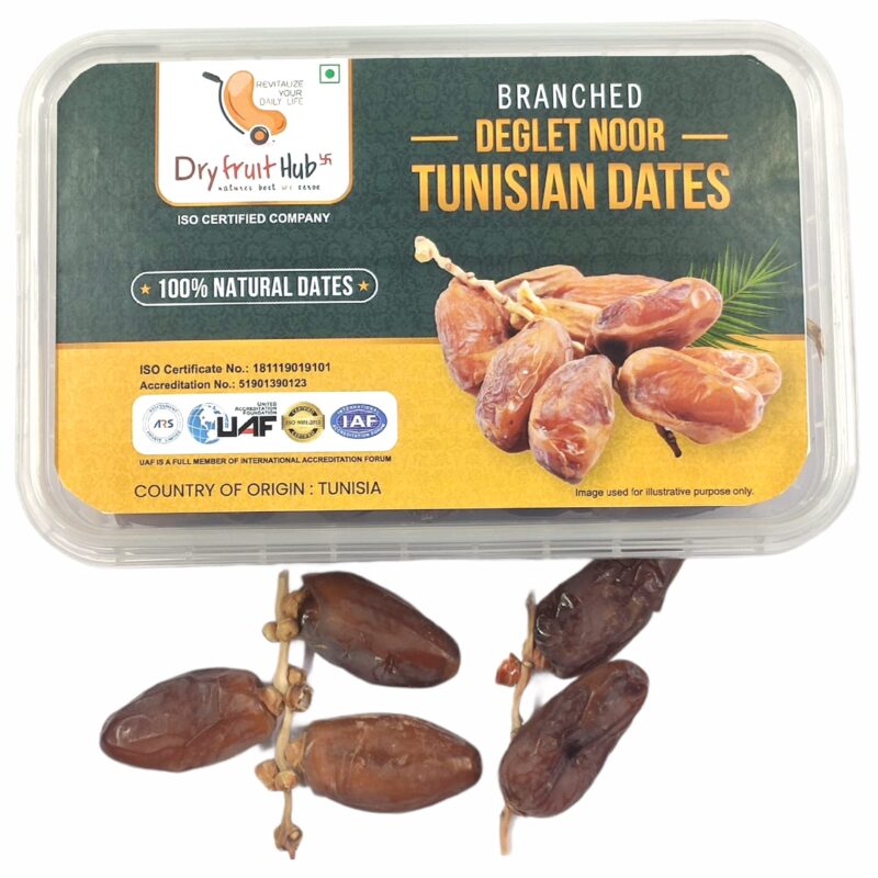 Dry Fruit Hub Tunisian Dates 400g | Deglet Nour Branched Date | Queen of All Khajur | Natural, No Added Sugar | Premium Khajoor | ISO Certified - Image 7