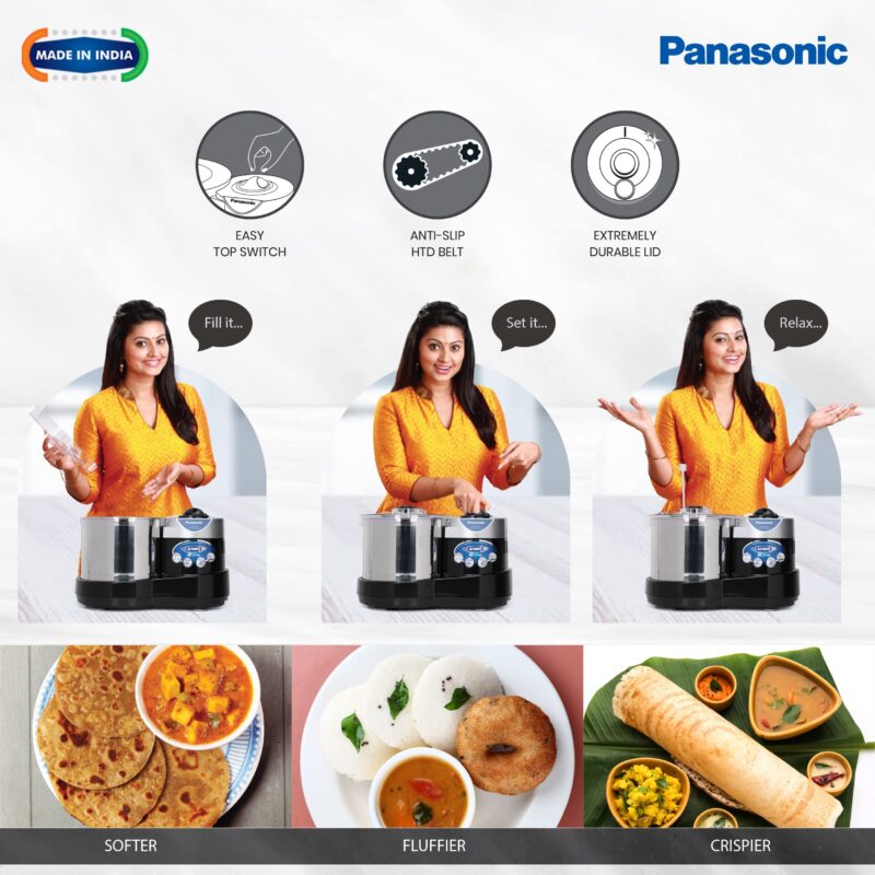 Panasonic MK-GW260 (Black) | Super Wet Grinder | Capacity 2 LTR | Without Timer | Warranty 2 Years Product & 5 Years On Motor - Image 6