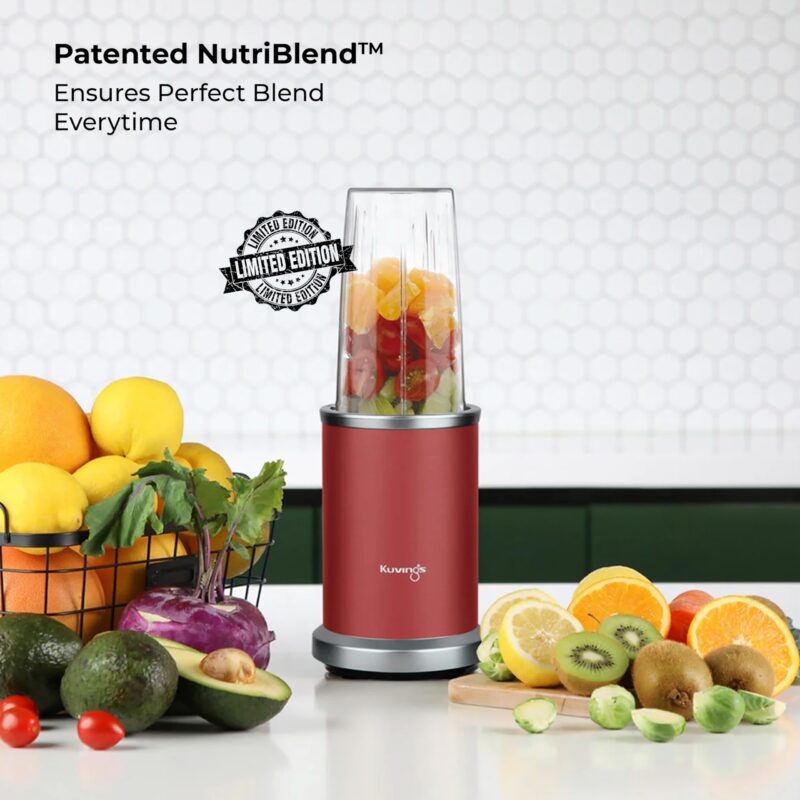 Kuvings New 2025 Nutri Blender PRO 2.0 Ferrari Red, Powerful 1000 W Motor Metal, Upgraded 2 Blade Set for Wet & Dry, 2 Jars, Longest Warranty 7 Yrs, Mixer/Grinder/Smoothie Maker - Image 2