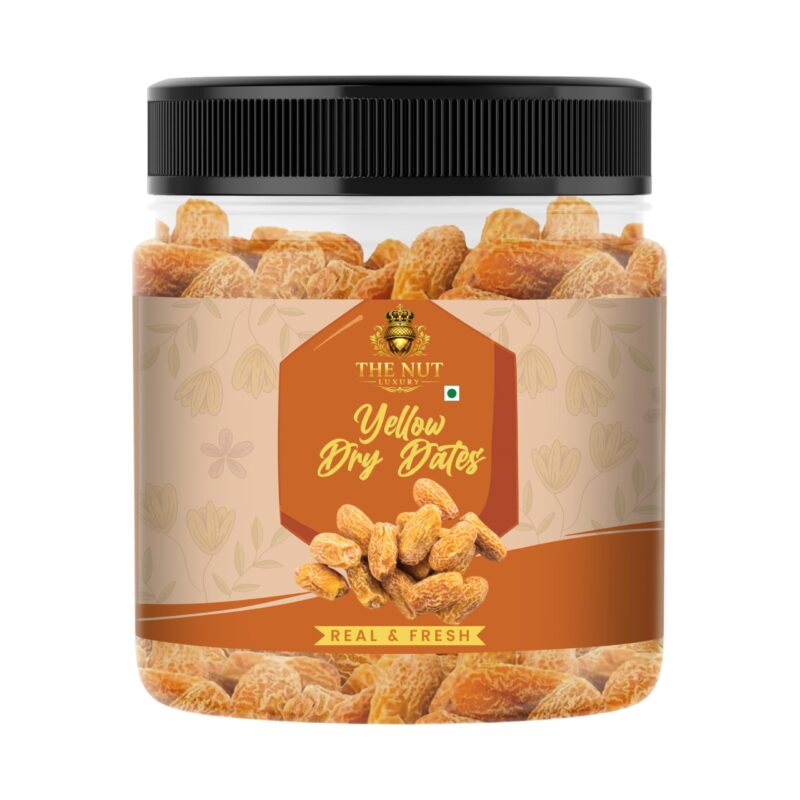 THE NUT LUXURY Yellow Dry Dates 1Kg | Peela Sukha Khajoor | Dry Fruits Dates | Authentic Indian Kharek | Natural Chuhara