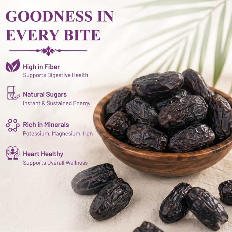 Jumbo Saudi Arabian Kalmi Dates 500g | Soft & Juicy Naturally Sweet Dates - Image 4