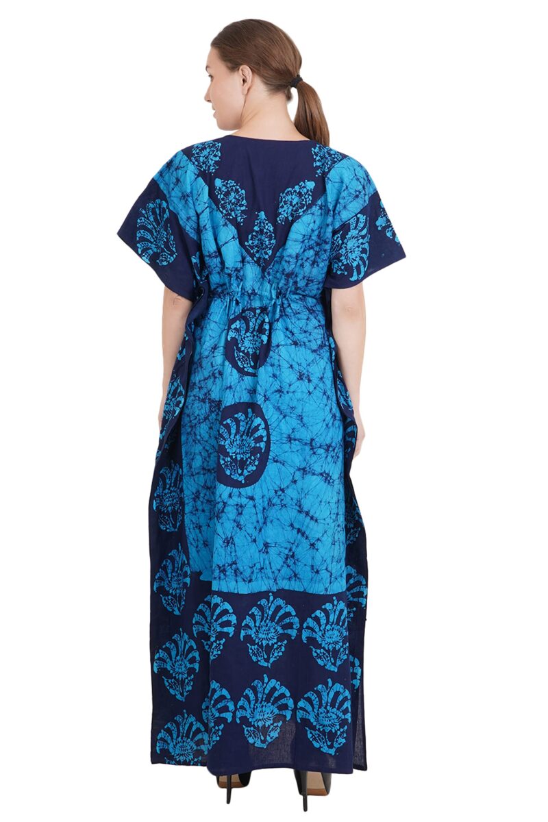 Onekbhalo Women's Cotton Kaftan Combo Floral Maxi Nightgown Multicolor_L - Image 8