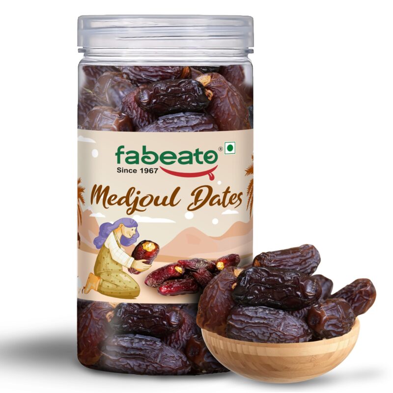 Fabeato Jumbo Medjoul Dates 400g |100% Natural, No Additives, Khajur, Khajoor, Dry Dates, Healthy Snack, Rich in Fiber,Potassium, Antioxidants & Essential Nutrients (Medjool)