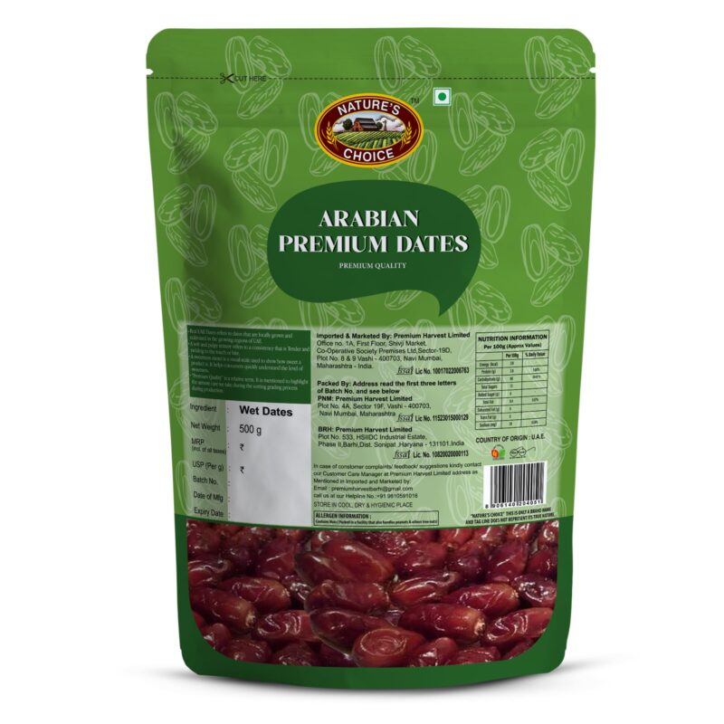 Nature's Choice Arabian Premium Dates 500g | Khajoor/Khajur | Soft Khejur - Image 8