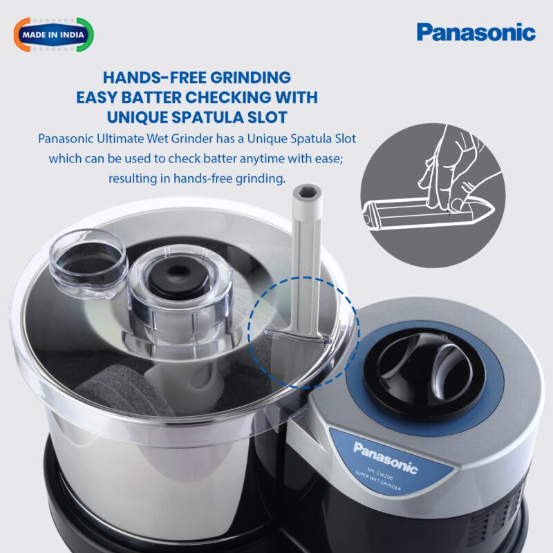 Panasonic MK-GW260 (Black) | Super Wet Grinder | Capacity 2 LTR | Without Timer | Warranty 2 Years Product & 5 Years On Motor - Image 3