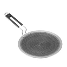 Vinod SAS Pro Platinum Triply Stainless Steel Hybrid Tawa 25 cm | 4 mm Thick | HexaShield Design Stick-Resistant Surface | Metal Spatula Safe | Induction Compatible | Roti, Paratha Tawa | PFOA Free