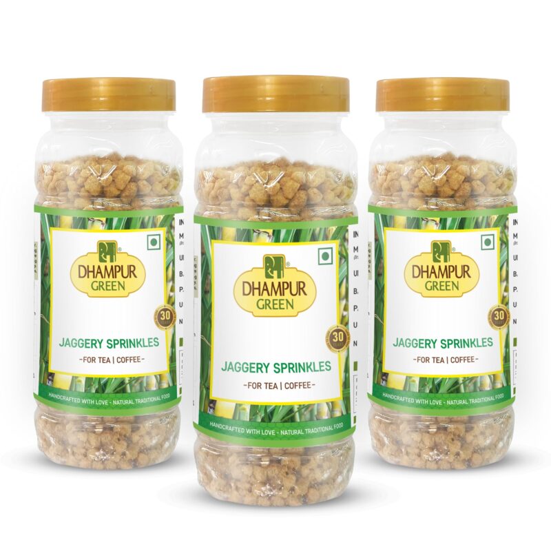 Dhampure Speciality Jaggery Sprinkles, 600G (3 X 200G) | Pearls Granules, Chemical Free Jaggery