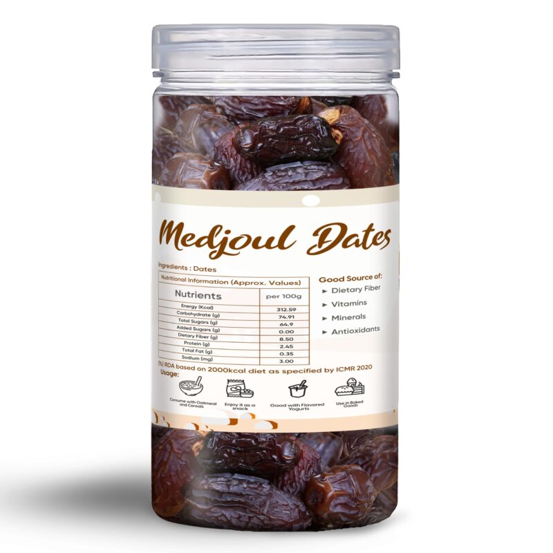 Fabeato Jumbo Medjoul Dates 400g |100% Natural, No Additives, Khajur, Khajoor, Dry Dates, Healthy Snack, Rich in Fiber,Potassium, Antioxidants & Essential Nutrients (Medjool) - Image 3