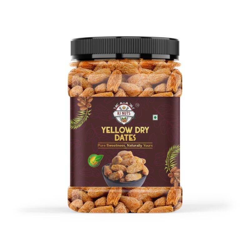 Yellow Dry Dates | Sukha Khajoor | Pila Chuara | Kharik | Fresh, Pure & Natural Dry Fruit (500 Gram)
