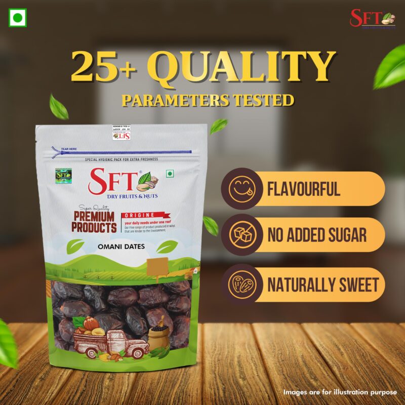 SFT Premium Omani Fard Dates/Khajur, 500 Gm | Healthy Snacks, Rich in Fibre, Naturally Sweet, Naturally Low-Fat Food - Image 4