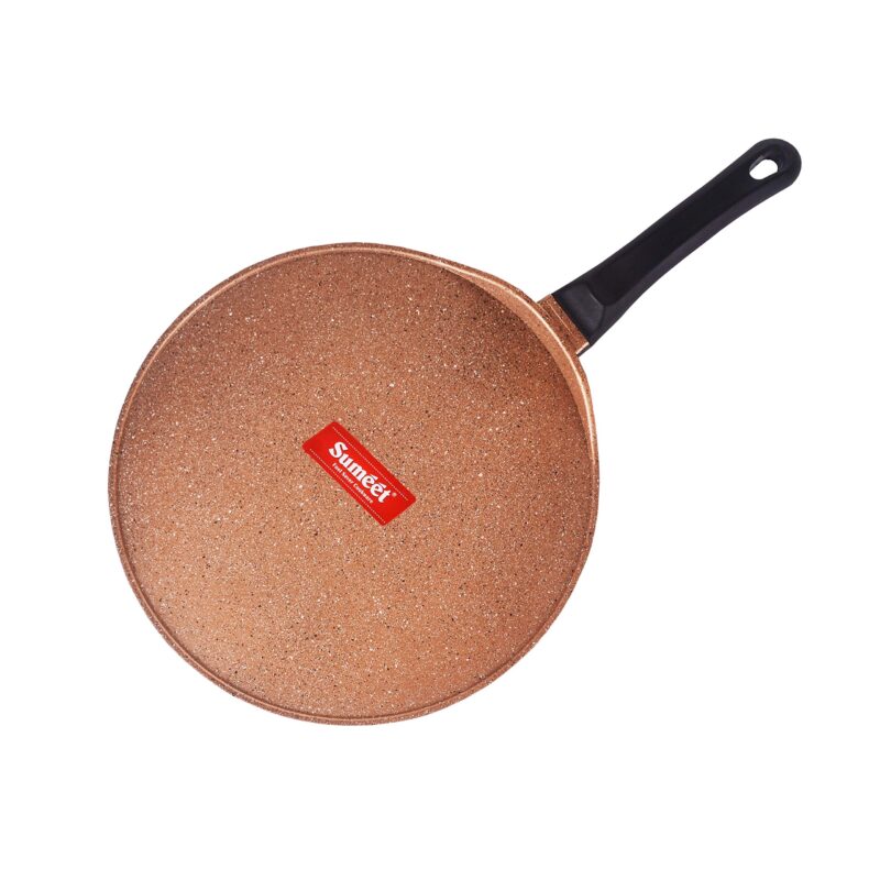 Sumeet Granite Finish NonStick Die Cast 4mm Thick Dosa Tawa - 30.5 cm, Peach Color - Image 2