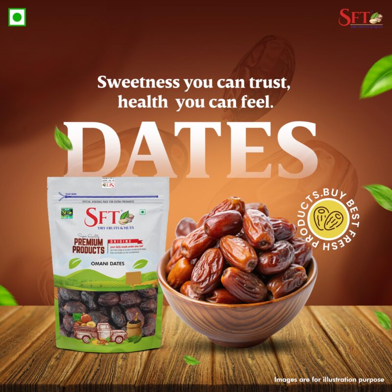 SFT Premium Omani Fard Dates/Khajur, 500 Gm | Healthy Snacks, Rich in Fibre, Naturally Sweet, Naturally Low-Fat Food - Image 7