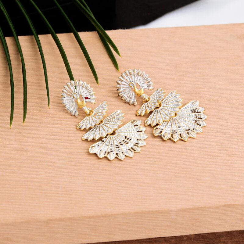 Fashion Frill Earrings For Women Floral Vintage Design Traditional Drop Jhumke For Women Girls Love Gifts 12 Pair of Earrings (Multicolour) - Image 6